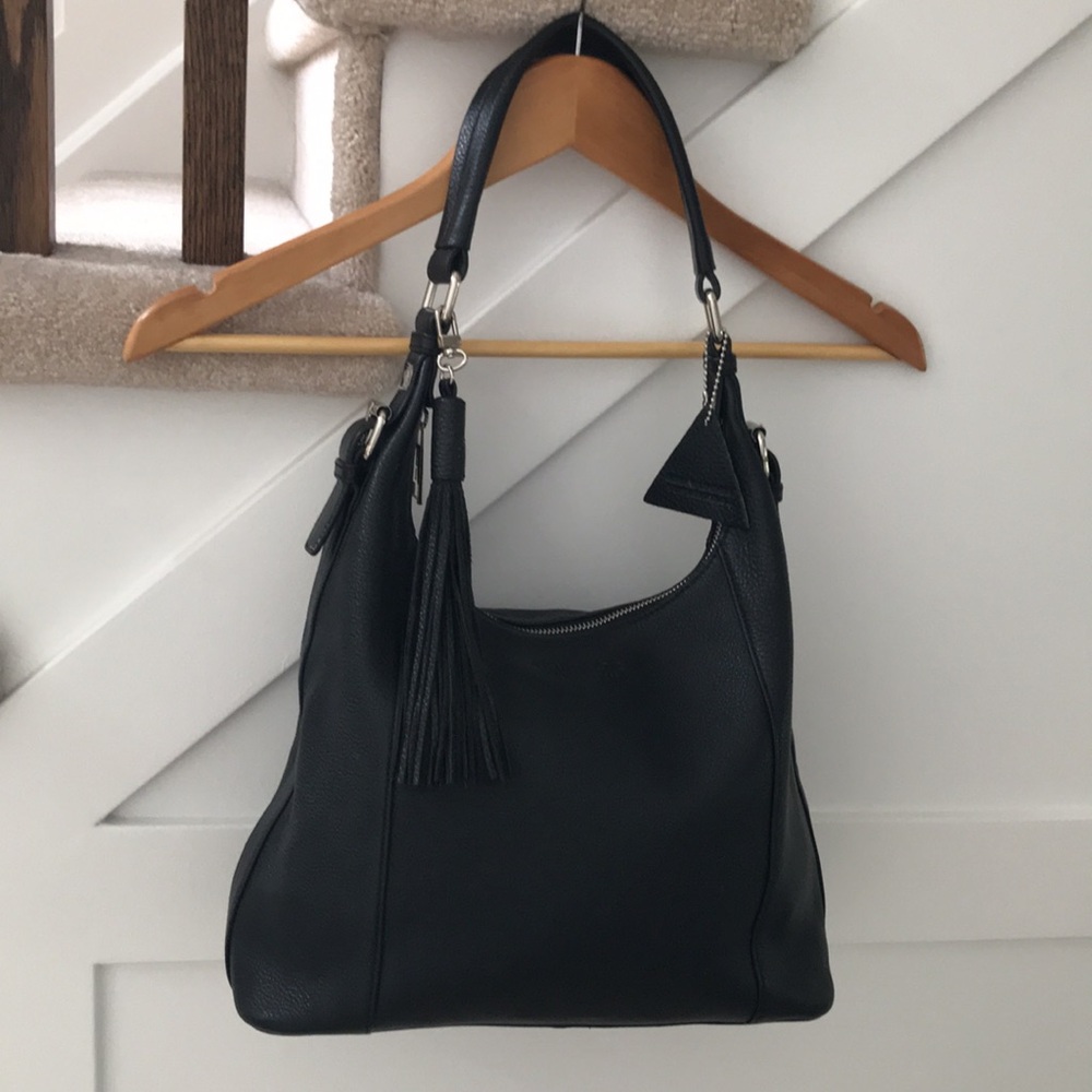 NWOT Atelier Noir Rudsak Black Leather Hobo Shoulder Bag Purse